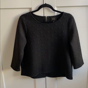 W5 Embossed Dot sweatshirt black